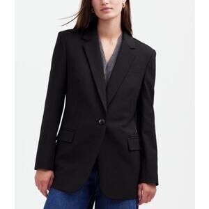 Madewell 'Caldwell' Black Double-Breasted Blazer Size XS